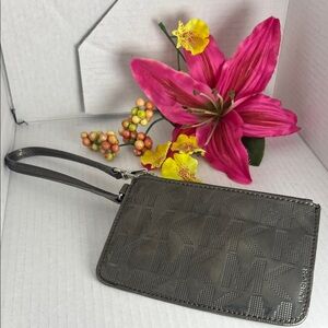 Rare Michael Kors Charcoal Monogram Wristlet